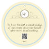 Tranquil Text Circel Bath Body Favor Tags